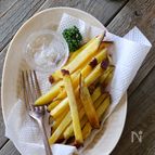 揚げずに簡単！塩味と甘みのスパイラル♡【フライドさつまいも】