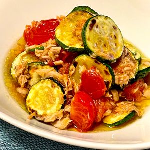 michuの作ってみた!投稿(旨味がじゅわ〜『ズッキーニとトマトのデリ風♡焼きツナマリネ』)