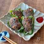ひじき煮入り！ピーマンの肉詰め