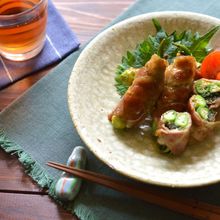 夏野菜の肉巻きソテー