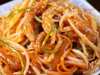 行列の定食屋さんの🍚とろとろもやし野菜炒め酢豚🤩