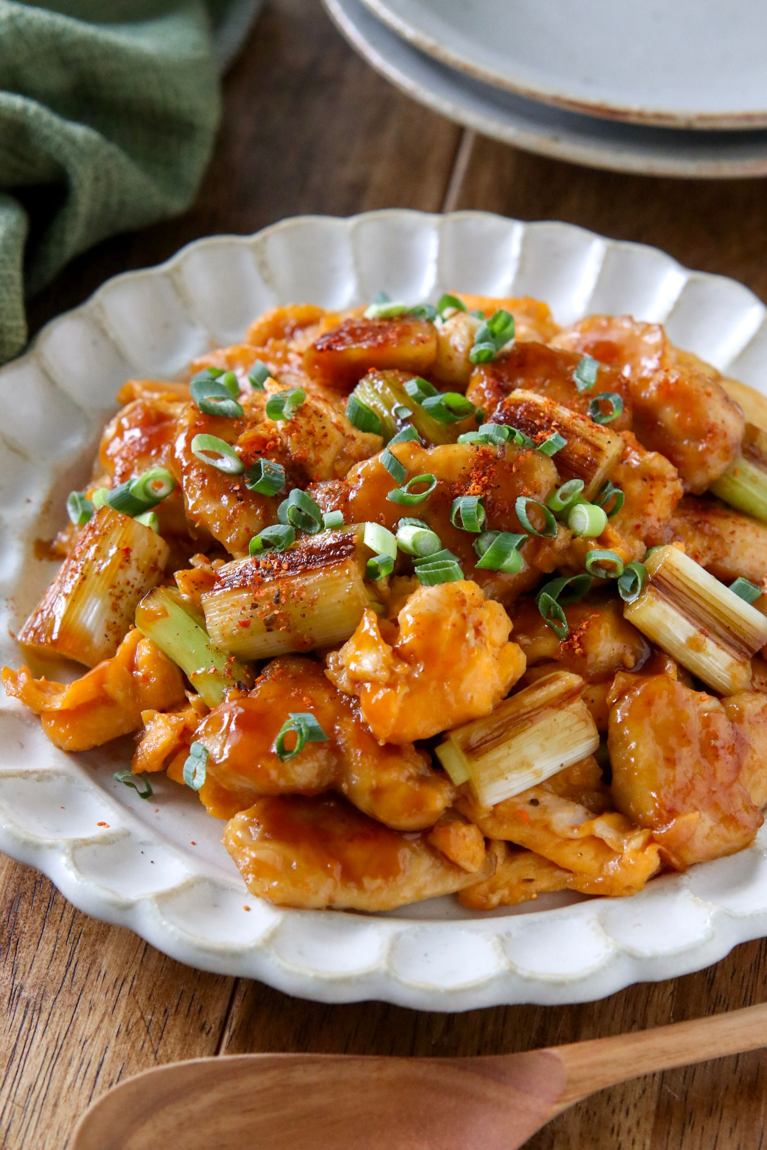 ささみと卵と長ねぎの甘辛照り焼き | レシピサイトNadia