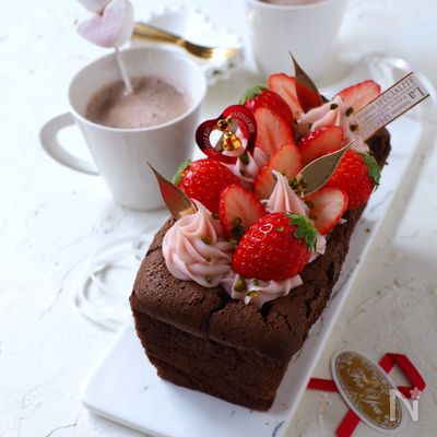 卵と板チョコだけで出来る、チョコパウンドケーキ