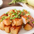【肉巻き大根の照り焼き】絶妙な食感