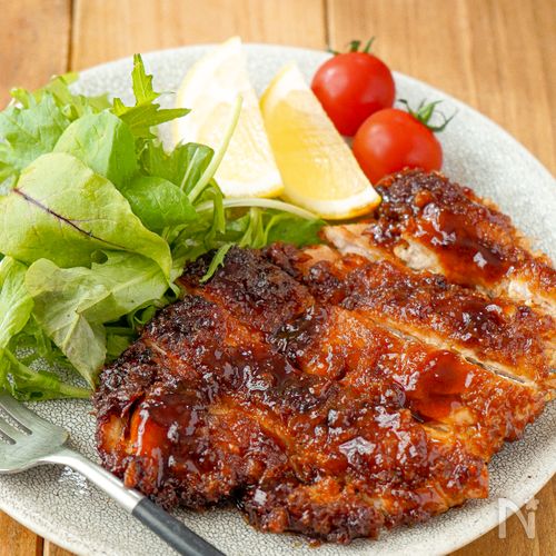 【むね肉の甘辛ソースカツ】男子大絶賛♪