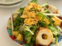 水菜ちくわとふんわり卵の甘酢和え【栄養バランス◎】