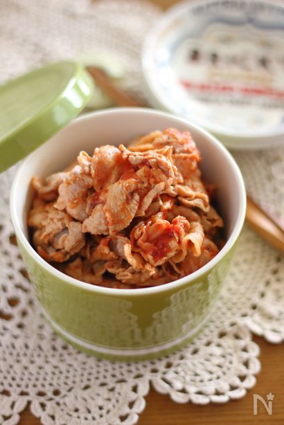 時間が経っても柔らかいポークケチャップ