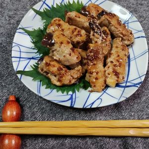 M＊Pの作ってみた!投稿(【なすの肉巻き粒マスオイスター照り焼き】ご飯もお酒も進む♪)