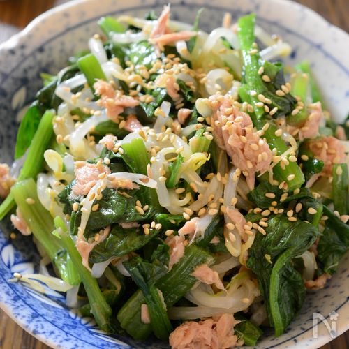 【ほうれん草ともやしの旨ナムル】簡単&節約!お弁当の彩にも☆