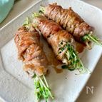甘辛照り！豆苗とえのきのくるくる巻き