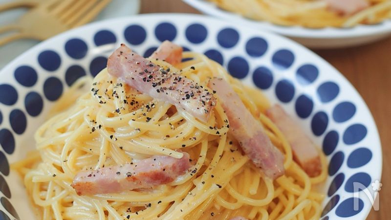 全卵で♬ボウルで混ぜるだけ！失敗なし！【カルボナーラ】 | レシピ