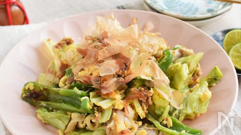 かつおぶしで うま味だしがジワル 豚肉と野菜の卵とじ炒め By ふじたかな レシピサイト Nadia ナディア プロの料理家のおいしいレシピ