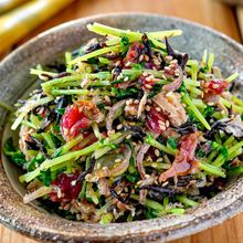 【ひじきと豆苗とツナの梅和え】薬味が美味しいヘルシーおかず♡