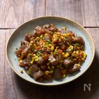 とうもろこしとこんにゃくとにんじんの焦がし醤油炒め