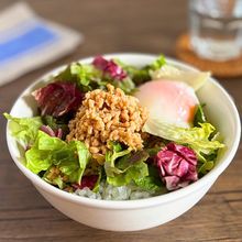 【レタス大量消費】レタスたっぷり！そぼろ温玉丼