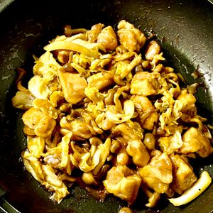 くわちぃの作ってみた!投稿(ご飯が進む！【鶏肉とキャベツの旨ぽん炒め】ワンパンで簡単◎)