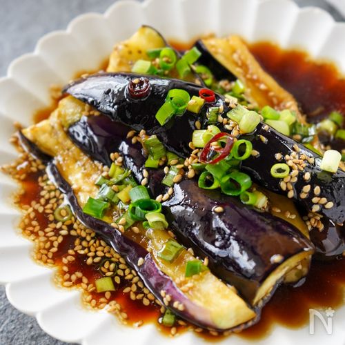 レンジで完成‼︎『茄子の旨だれ浸し』激うま1分副菜♡