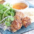 そうめんで作る、豚こま団子のブン・チャー