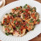 さっぱり美味しい♪鶏もも肉の梅ポン中華ダレがけ