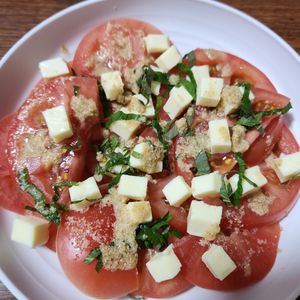 とももの作ってみた!投稿(【トマトの和風カプレーゼ】切ってかけるだけ！サラダ感覚で♪)