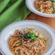 やみつき 豚キムチ豆乳パスタ。