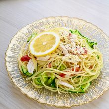 梅レモンソースの♪ささみときゅうりの冷製パスタ