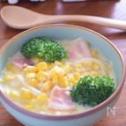コーン＆コーンクリームのシチュー　２つの缶詰のコラボレシピ♪