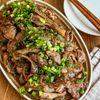 豚こまと舞茸《にんにく麺つゆバター炒め》