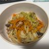 あいなの作ってみた!投稿(豚肉とキャベツのおかかバター醤油うどん【#残り野菜】)