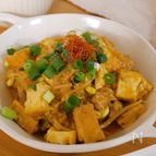 レンチン一発！＜厚揚げと豆もやしのピリ辛あんかけ＞ワンボウル