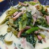 mmm10の作ってみた!投稿(ほうれん草とベーコンの濃厚クリームパスタ)
