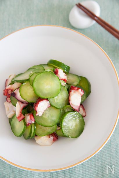 きゅうりとたこの梅和え