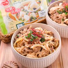 【焼肉味噌豚丼】レンジで完成！調味料4つで簡単！