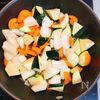 ころころ豚しゃぶ団子と夏野菜の黒酢あんの工程3