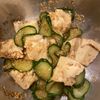 おかか昆布🍙の作ってみた!投稿(【崩し豆腐ときゅうりのごま和え】さっぱり箸休めにぴったり♪)