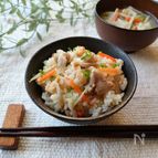 炊飯器deみそ漬け炊き込み！ごぼう鶏飯