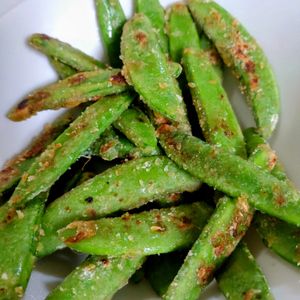 ゆみの作ってみた!投稿(食べる手が止められない!【これは無限のスナップえんどう】)