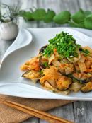 ＊なすツナキムチのきしめん焼きうどん＊