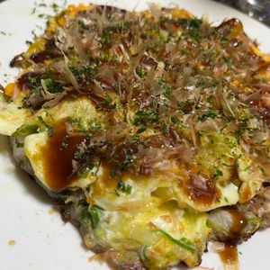 ぽちゃこの作ってみた!投稿(☆いっぺん食べたらやめられない☆🤩☆夜店のとん平焼き☆🍺)