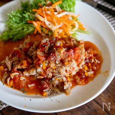 【炊飯器で!】チキンのトマト煮込み