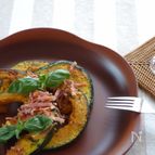かぼちゃのオリーブオイル焼き、バジル風味