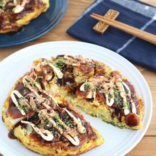 小麦粉不使用!大豆粉でヘルシー☆いかのお好み焼き