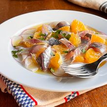 食欲爆発！アジと柑橘とカブのカルパッチョ