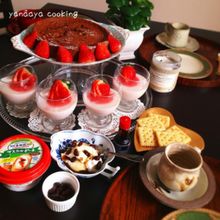 ママ会おもてなし♬絶品クリームでガトーショコラとプリン