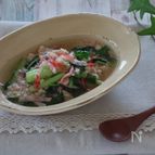 小松菜の中華風スープ