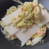 【白菜とカニカマの餅もっち〜チヂミ】節約/かさましの工程5