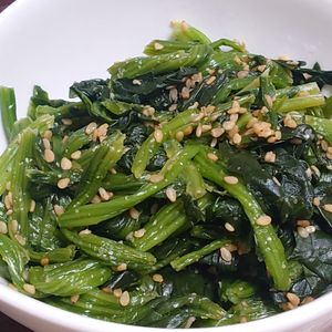 オレンジの作ってみた!投稿(『ほうれん草のごま和え』もう味付けに迷わない！)