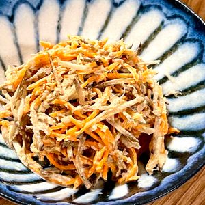 michuの作ってみた!投稿(レンジで3分！スライサーで簡単「ツナごぼうサラダ」)