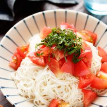 ザク切りトマトと青じその冷かけそうめん【#夏休み#ランチ】