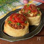 パーティーメニューに大活躍♪「タコライス風焼きいなり」